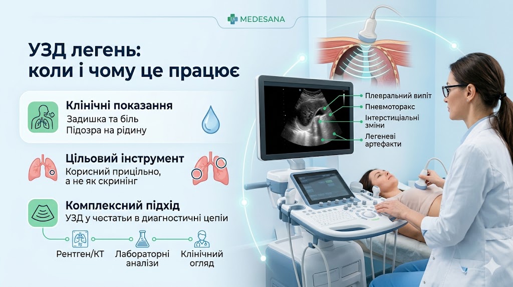 Коли ультразвук може бути корисним при легеневих симптомах
